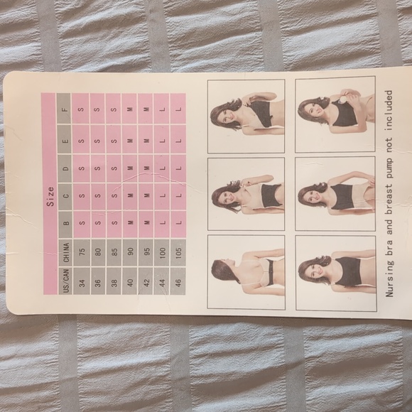 Small Nursing Pumping Bra Tank Top Set Black - Picture 3 of 12